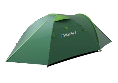 Husky Bizon 3 Plus zelený turistický stan pro 3 osoby + sleva 500,- na příslušenství