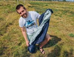 Husky Mantilla dark blue ultralehký třísezónní spacák