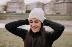 Husky Mermel grey unisex merino čepice