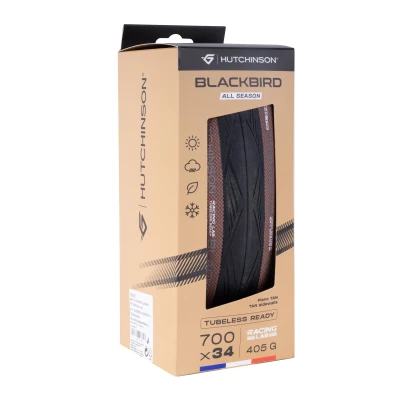 Hutchinson Plášť H. BLACKBIRD ALLSEASON TLR 700x34kvl,črn-béž