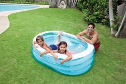 Intex Bazén 57482 nafukovací OVÁL transparentní 163 x 107 x 46 cm