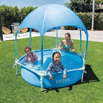 Intex Bazén Metal Frame 28209 183x38 cm se stříškou