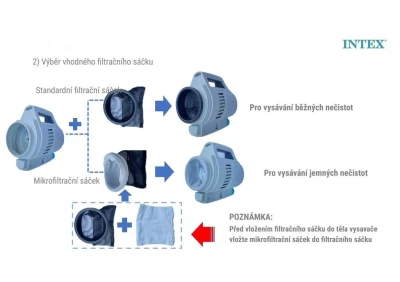Intex Bazénový akumulátorový vysavač pro bazény/vířivky 28626