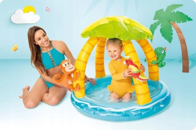 Intex Dětský bazének 58417 TROPICAL ISLAND 102x86 cm
