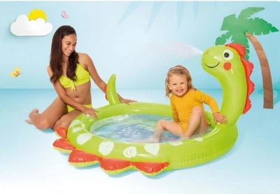 Intex Dětský bazének 58437 DINOSAURUS 119x109x66 cm SE SPRCHOU