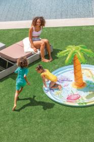Intex Nafukovací bazének se sprškou 56433 PALM TREE SPRAY POOL