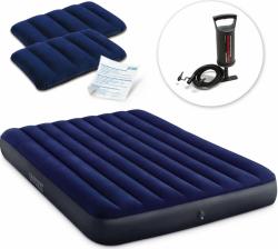 Intex Nafukovací postel 64765 QUEEN Dura-Beam 152x203x25 cm + Ruční pumpa, polštářky