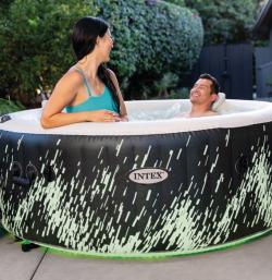 Intex Vířivka 28494 Purespa Glow Deluxe Bubble pro 4 osoby