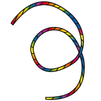 Invento Tube Tail Rainbow Spiral 6m ocas na draka