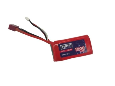 RMT MODELS 7,4V 1000mAh Li-po T-Dean červený akumulátor