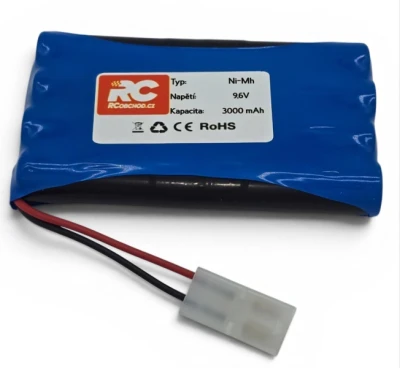 IQ models Ni-MH 9.6V 3000 mAh modrý akumulátor s konektorem Tamiya velký