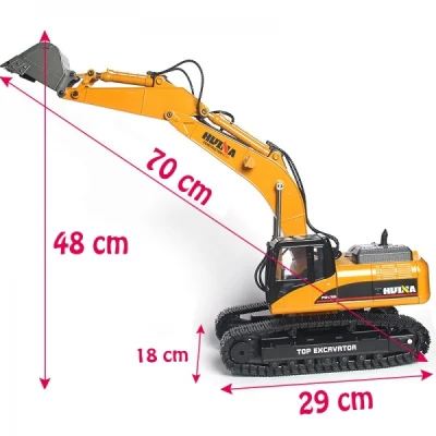 IQ models Celokovový profi žlutý 2,4GHz 1:14 23 kanálů pásový bagr
