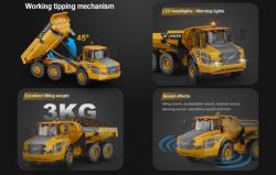 IQ models DoubleE RC kloubový dumper VOLVO A40G 1:20 56 cm 6WD LED zvuky RTR sada