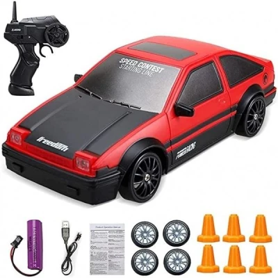 IQ models DRIFT SET Toyota Corolla 1:24 - bílá a červená