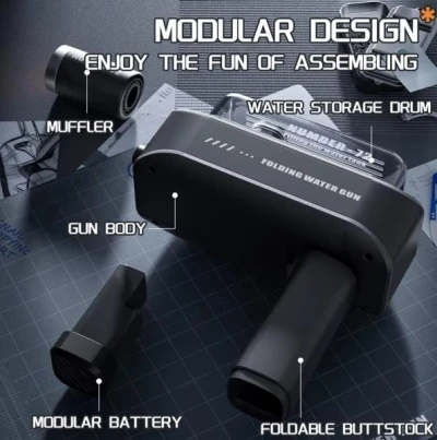 IQ models Elektrická vodní pistole NUMBER-72 - skládací - hnědá