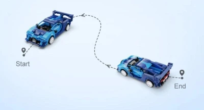 IQ models Blue Race programovatelný RC sportovní vůz