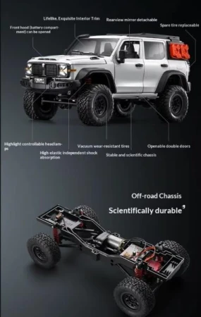 IQ models RC auto Crawler TopFire 300 - stříbrná