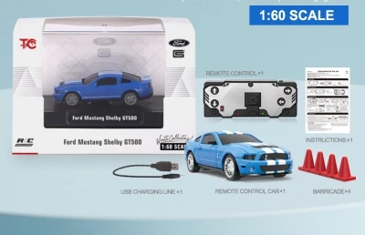 IQ models Ford Mustang Shelby GT500 1/60 modré RC auto