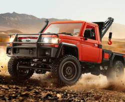 IQ models RC auto Land Cruiser TOYOTA s navijákem - červená