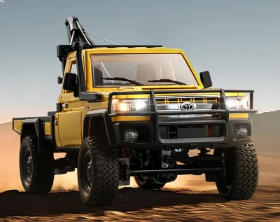 IQ models RC auto Land Cruiser TOYOTA s navijákem - žlutá