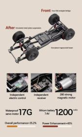 IQ models RC auto Land Cruiser TOYOTA s navijákem - žlutá