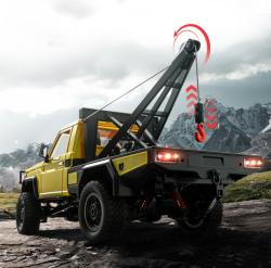 IQ models RC auto Land Cruiser TOYOTA s navijákem - žlutá + náhradní akumulátor