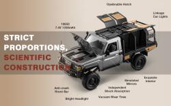 IQ models RC auto Land Cruiser TOYOTA Supertourer - černá + náhradní akumulátor