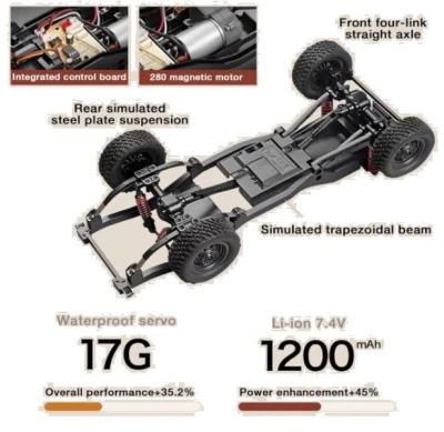 IQ models RC auto Land Cruiser TOYOTA Supertourer - stříbrná + náhradní akumulátor