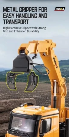 IQ models HN538 žluté 1:14 26CH RC auto s jeřábovým ramenem