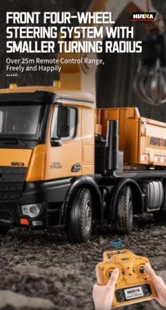 IQ models HN538 žluté 1:14 26CH RC auto s jeřábovým ramenem