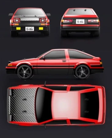 IQ models LEGENDARY 1/12 červené RC driftovací auto