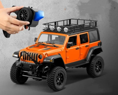 IQ models JEEP Rubicon 4x4 oranžové RC auto s osvětlením