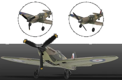 IQ models RC letadlo Volantex Spitfire se stabilizací