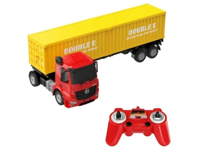 IQ models RC Mercedes-Benz Arocs žluto-červený kamion s kontejnerovým návěsem 1:26