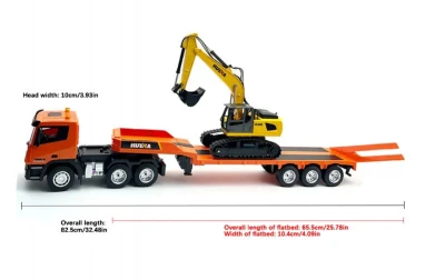 IQ models HN319 oranžový RC tahač s přívěsem a RC bagr