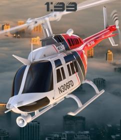 IQ models RC vrtulník C138 Bell206 červený