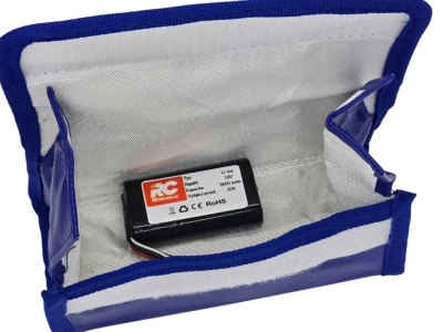IQ models RMT Models Safe Bag modrý (16×7×7 cm) ochranný vak pro LiPo akumulátory