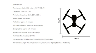 Syma Z6 - dron s GPS a 4K kamerou
