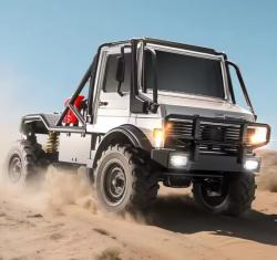 IQ models U4000 Unimog RC Crawler s kovovou kabinou - stříbrný