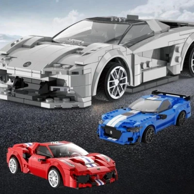 IQ models Lotus Evija, Red Race Car a Blue Knight velký set RC stavebnic