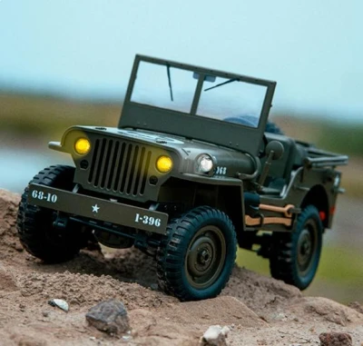 IQ models Vojenské RC auto Jeep WILLYS 1/10 hnědý