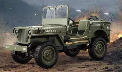 IQ models Vojenské RC auto Jeep WILLYS 1/10 šedý