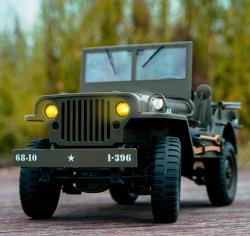 IQ models Vojenské RC auto Jeep WILLYS 1/10 šedý