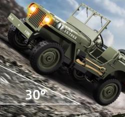 IQ models Vojenské RC auto Jeep WILLYS 1/10 šedý