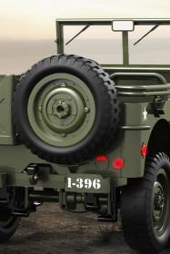 IQ models Vojenské RC auto Jeep WILLYS 1/10 šedý