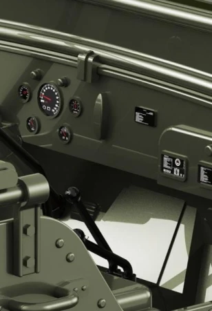IQ models Vojenské RC auto Jeep WILLYS 1/10 šedý