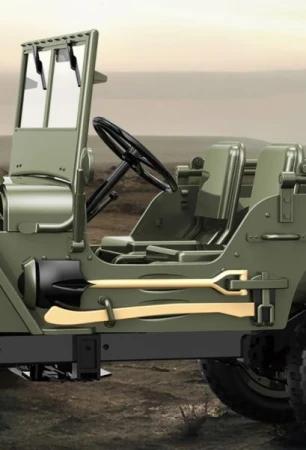 IQ models Vojenské RC auto Jeep WILLYS 1/10 šedý