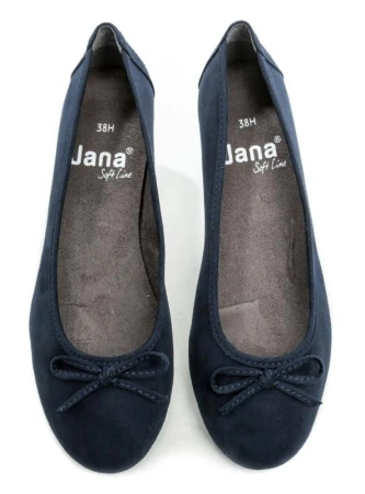 Jana 8-22164-28 modré dámské baleríny šíře H