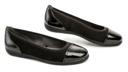 Jana 8-22168-41 černé dámské baleríny šíře H