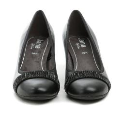 Jana 8-22466-45 černé dámské lodičky šíře H